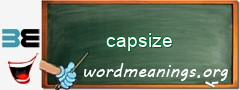 WordMeaning blackboard for capsize